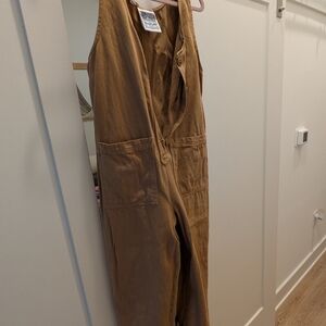 Jungmaven Tan Sleeveless Jumpsuit